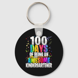100 days of being an awesome kindergartener 100th keychain