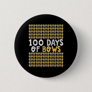100 Days Of Bows Coquette 100th Day Of School Bow 2 Inch Round Button