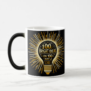 100 Days of Bright, Ideas Black Mug, Teacher Miles Magic Mug