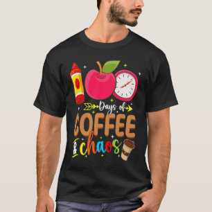 100 Days Of Coffe & Choos Lover 100 Day School Cof T-Shirt