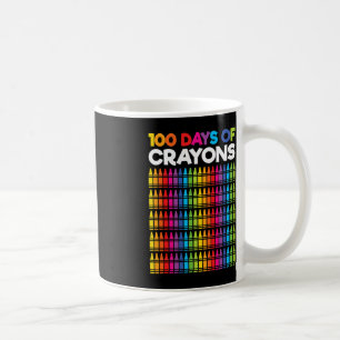 100 Days of Crayons  for Girls Kids 100th Day Of S Coffee Mug