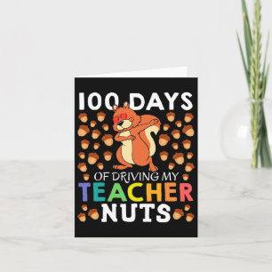 100 Days Of Driving My Teacher Nuts Fun Dabbing Sq Card