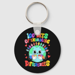 100 Days Of Embracing Differences Autism Awareness Keychain