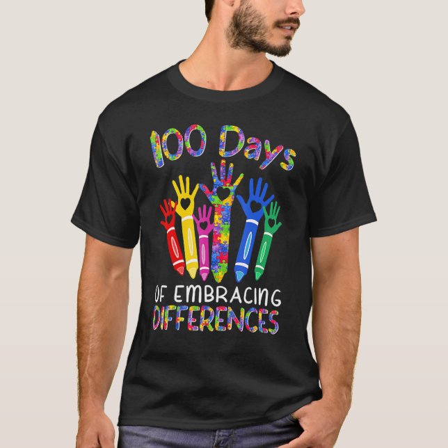 100 Days Of Embracing Differences IEP 100th Day Of T-Shirt (Front)