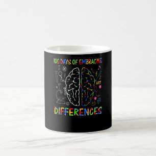 100 Days Of Embracing Differences Sped Teacher Aut Coffee Mug