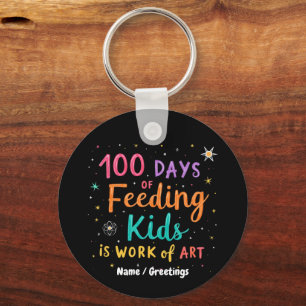 100 Days of Feeding Kids is a Work of Art: Keychain