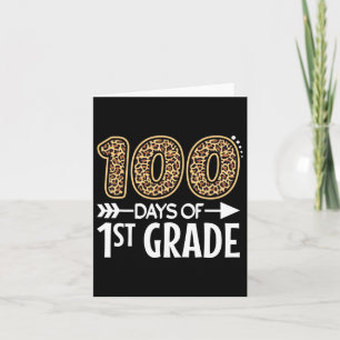 100 Days Of First Grade Teacher Student 100th Day  Card