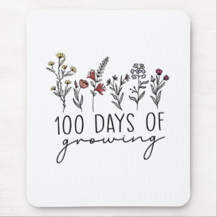 100 Days of Growing Gerdening Plants School  Mouse Pad