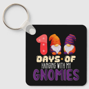 100 Days Of Hanging With My Gnomies School Keychain