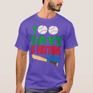 100 Days Of Hitting Big Funny 100th Day Of School  T-Shirt