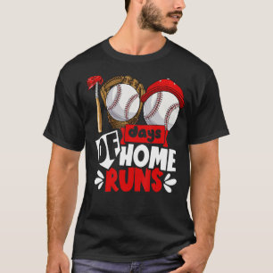 100 Days Of Home Runs Baseball 100 Days Of School T-Shirt