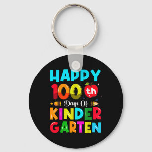 100 Days Of Kindergarten 100th Day Of School Keychain