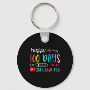100 Days Of Kindergarten 100th Days Of School Keychain