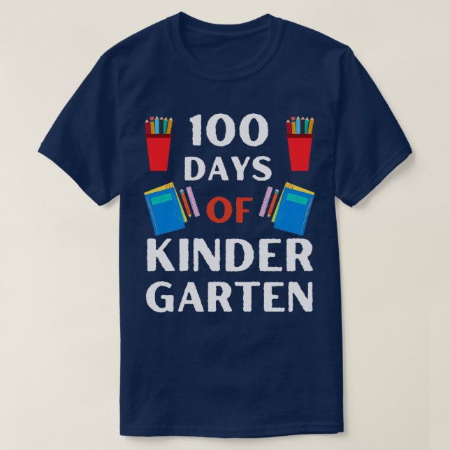 100 Days of Kindergarten Celebration Kids Gift Cla T-Shirt (Design Front)