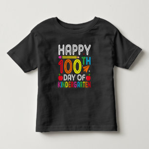 100 Days of Kindergarten Colourful Cute Toddler  T-shirt