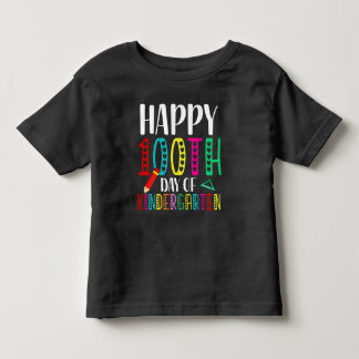 100 Days of Kindergarten Colourful Cute Toddler T-shirt