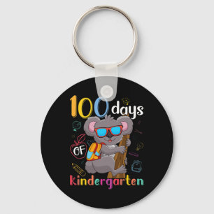 100 Days Of Kindergarten Koala 100th Day School Ki Keychain