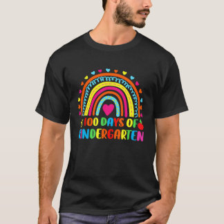 100 Days Of Kindergarten Rainbow 100th Day of Scho T-Shirt