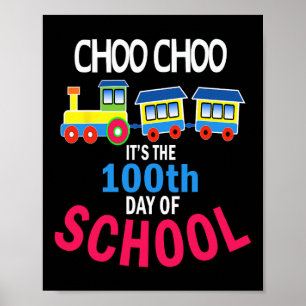 100 Days Of Kindergarten School Student Teacher  Poster