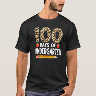 100 Days Of Kindergarten School Students Teachers T-Shirt