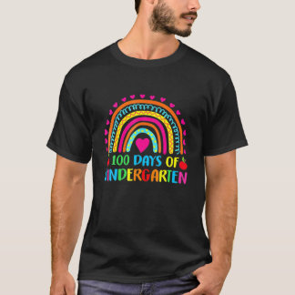 100 Days Of Kindergarten School Teacher Smarter Ra T-Shirt