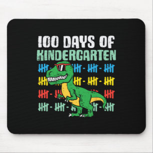 100 Days Of Kindergarten Trex Dinosaur 100th Day S Mouse Pad