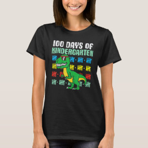 100 Days Of Kindergarten Trex Dinosaur 100th Day S T-Shirt