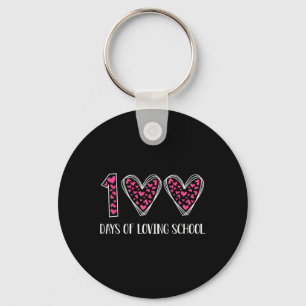 100 Days Of Loving School 100th Day Of School Teac Keychain