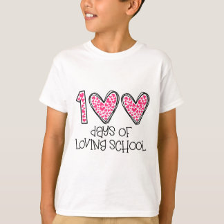 100 Days Of Loving School Heart 100th Day Of Schoo T-Shirt