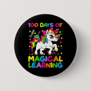 100 days of magical learning 100th day of school u 2 inch round button