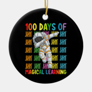 100 Days Of Magical Learning Astronaut School Ceramic Ornament