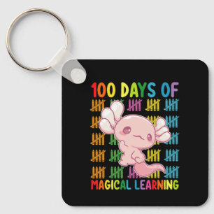 100 Days Of Magical Learning Axolotl School Keychain