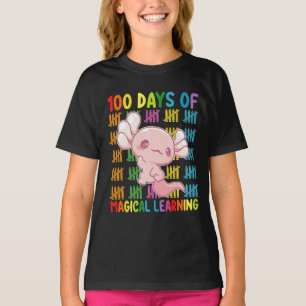 100 Days Of Magical Learning Axolotl School T-Shirt