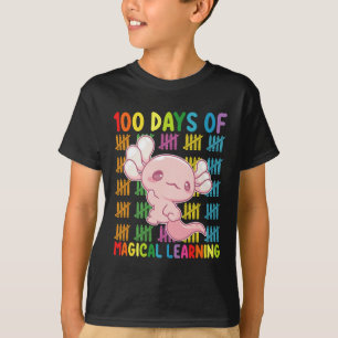 100 Days Of Magical Learning Axolotl School T-Shirt
