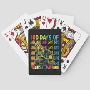 100 Days Of Magical Learning Excavator School Playing Cards