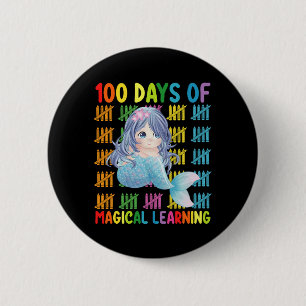 100 Days Of Magical Learning Mermaid School 2 Inch Round Button