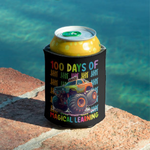 100 Days Of Magical Learning Monster Truck School Can Cooler
