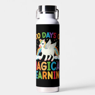 100 Days Of Magical Learning School Unicorn Girls Water Bottle
