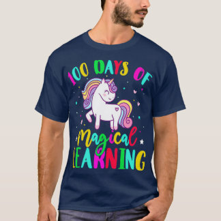 100 Days of Magical Learning School Unicorn Studen T-Shirt