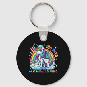 100 Days Of Magical Learning Unicorn 100th Day Keychain