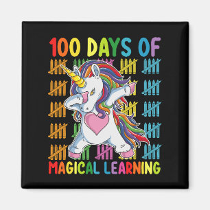 100 Days Of Magical Learning Unicorn School Magnet