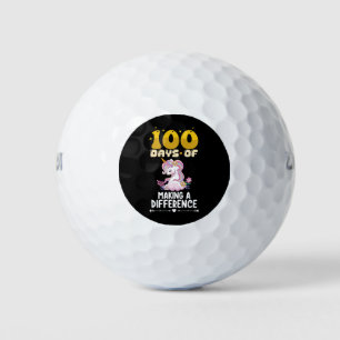 100 Days Of Making A Difference Unicorn School Golf Balls