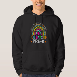 100 Days Of Pre K School Teacher Smarter Rainbow 1 Hoodie