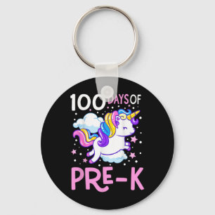 100 Days Of Pre K Teacher 100th Day Of School Unic Keychain
