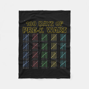 100 Days Of Pre-k Wars 100th Day Of School Fleece Blanket