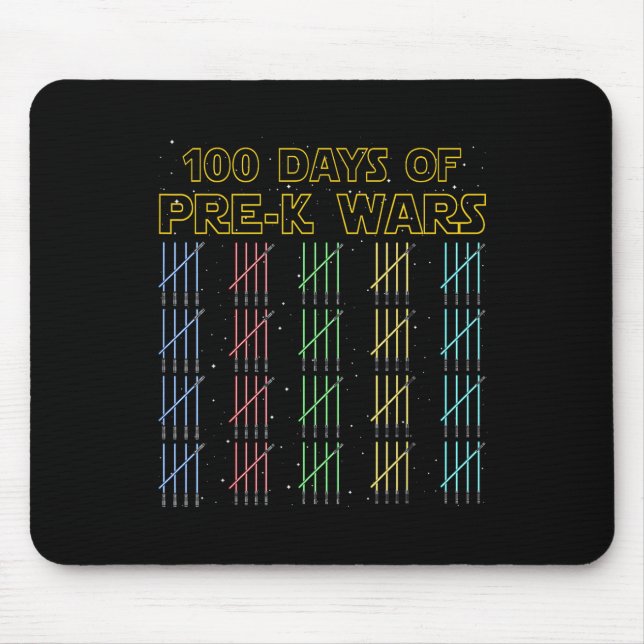 100 Days Of Pre-k Wars 100th Day Of School Mouse Pad (Front)