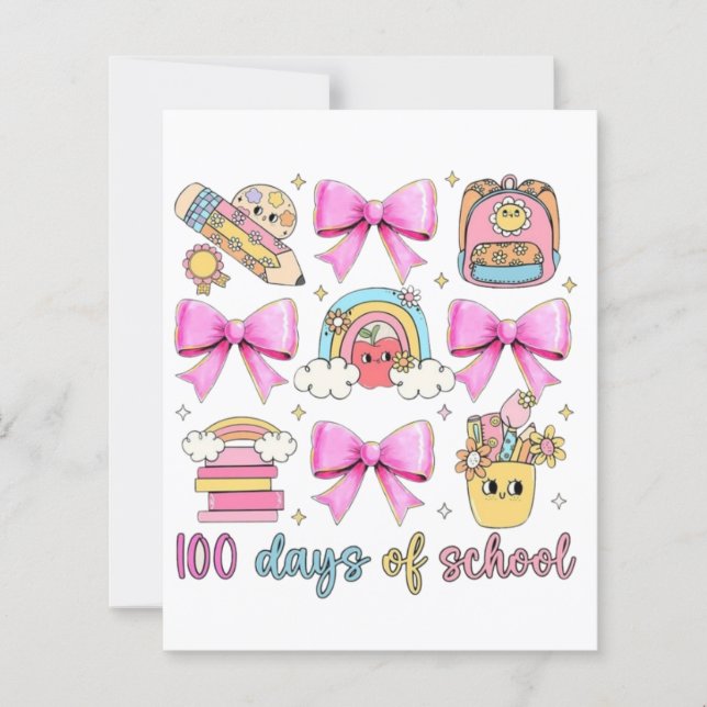 🌈🎀 100 Days of School 🎉📚 (Front)