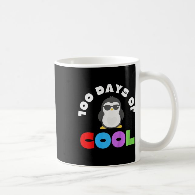 100 Days Of School 100 Days Of Cool Penguin School Coffee Mug (Right)