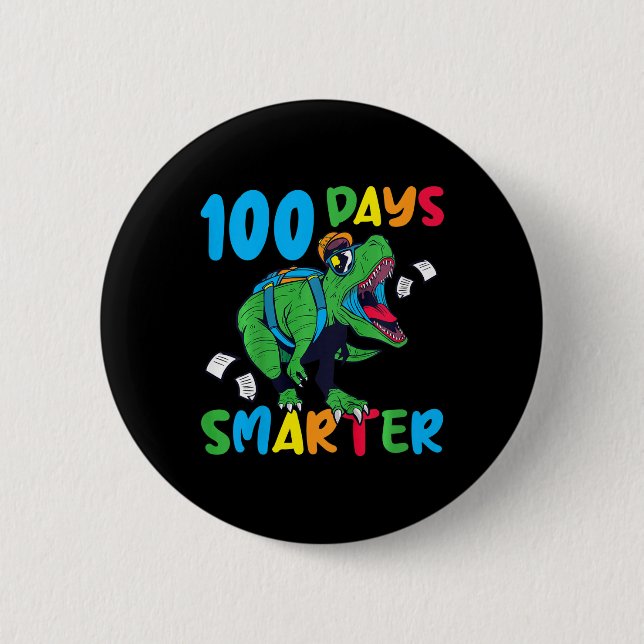 100 Days Of School 100 Days Smarter Kids 100th Day 2 Inch Round Button (Front)