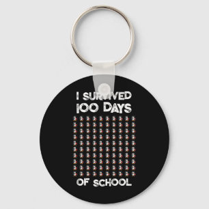 100 Days Of School 100 Penguins Design  Keychain